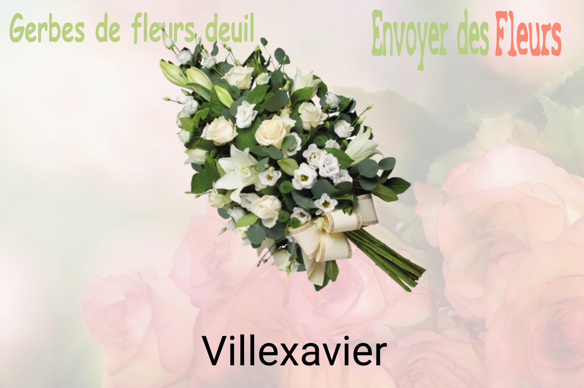 Gerbe de fleurs de deuil livrée à Villexavier